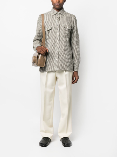 Giuliva Heritage Vito Pleated Wool-twill Trousers In White