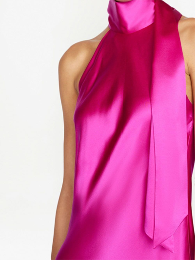 Shop Frame Bow-detail Layered Dress In Pink