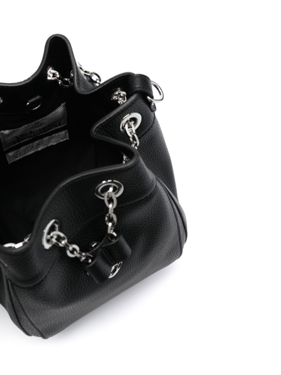 Shop Vivienne Westwood Faux-leather Chain-link Bag In Black