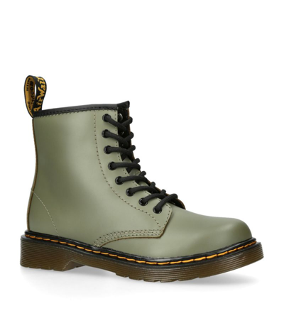 Shop Dr. Martens' Leather Junior 1460 Boots In Green