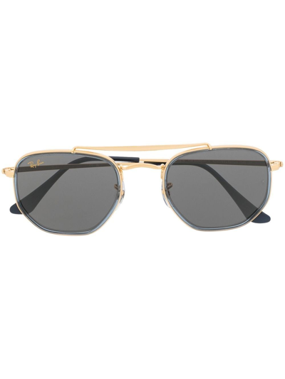 Ray Ban Aviator-frame Sunglasses In Gold