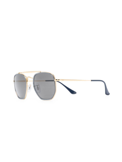 Ray Ban Aviator-frame Sunglasses In Gold