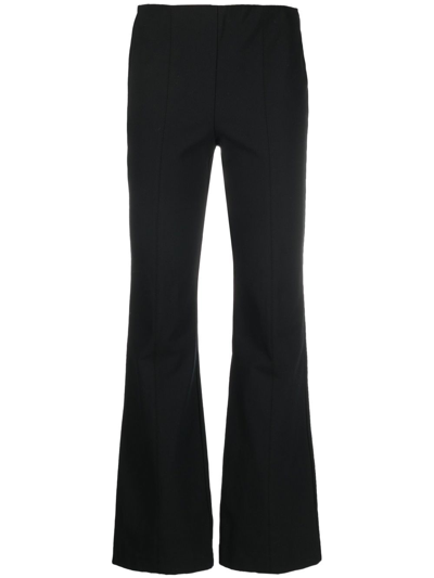 Shop Rag & Bone Flared-leg High-waisted Trousers In Black