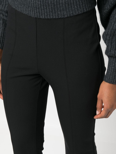 Shop Rag & Bone Flared-leg High-waisted Trousers In Black