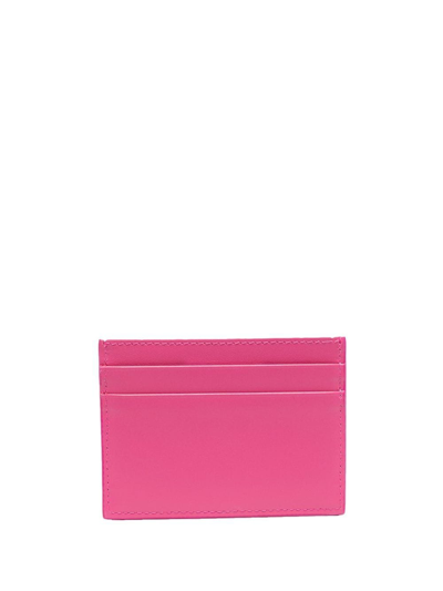 Shop Dolce & Gabbana Embossed-logo Cardholder In Pink