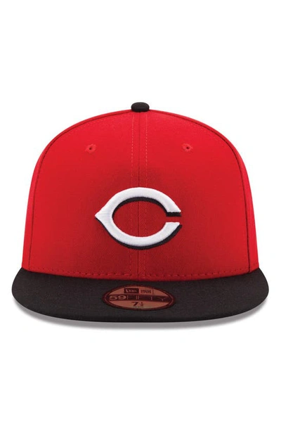 Cincinnati Reds New Era Red/Black Road Authentic Collection On