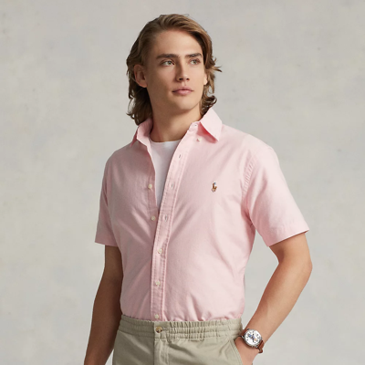 Shop Ralph Lauren Classic Fit Oxford Shirt In Pink