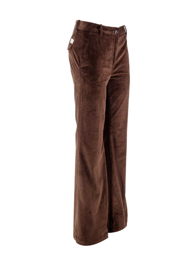 Shop Nine In The Morning Ribbed Trousers In Marrone