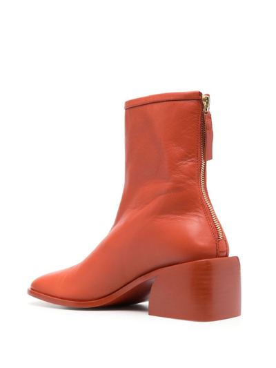 Shop Joseph Heeled 70mm Ankle Boots In Orange