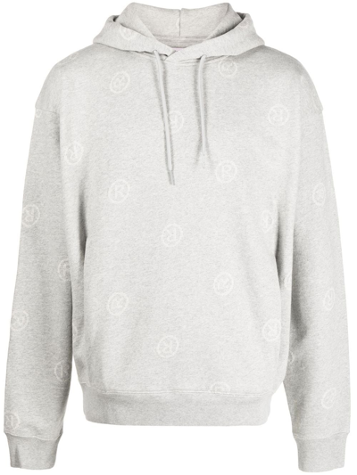 Shop Martine Rose Logo-print Hoodie In Grey