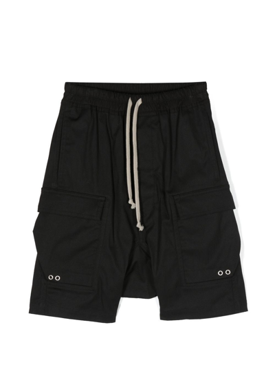 Shop Rick Owens Drawstring Drop-crotch Shorts In 黑色