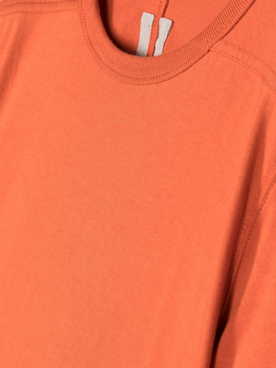 Rick Owens Organic-cotton T-shirt In 橘色