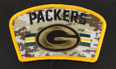 Shop New Era Black/camo Green Bay Packers 2021 Salute To Service 39thirty Flex Hat