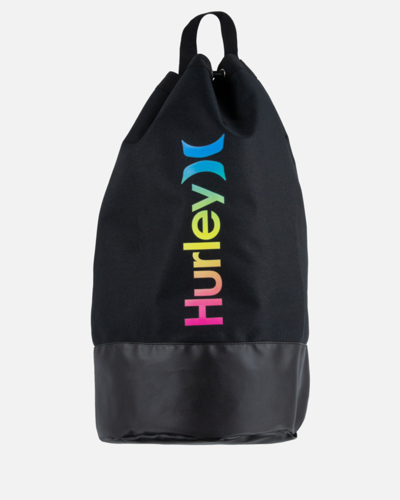 Shop Haddad Women's Drawstring Beach Bag In Black