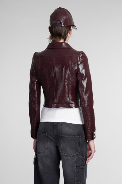Courrèges Re-edition Vinyl Jacket Clothing In Burgundy