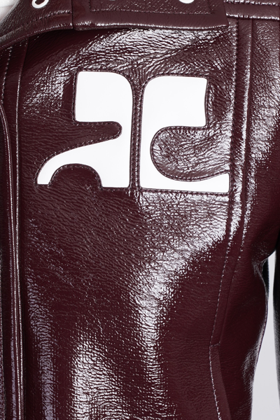 Courrèges Re-edition Vinyl Jacket Clothing In Burgundy