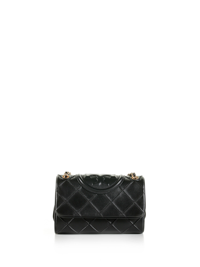 Tory Burch Fleming Soft Chain Wallet In Nero | ModeSens