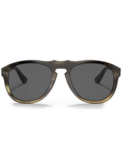 Shop Persol Pilot-frame Design Sunglasses In Brown