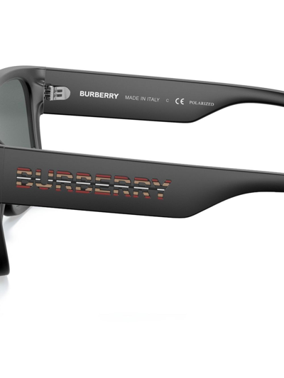 Shop Burberry Eyewear Knight Square-frame Sunglasses In Black