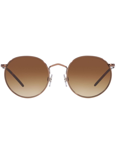 Sunglass Hut Round-frame Design Sunglasses In Brown
