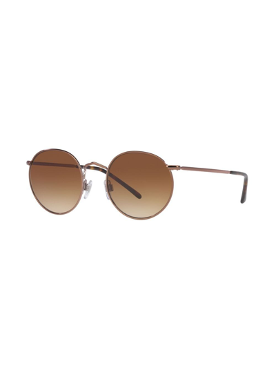 Sunglass Hut Round-frame Design Sunglasses In Brown