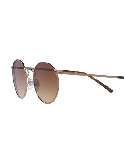 Sunglass Hut Round-frame Design Sunglasses In Brown