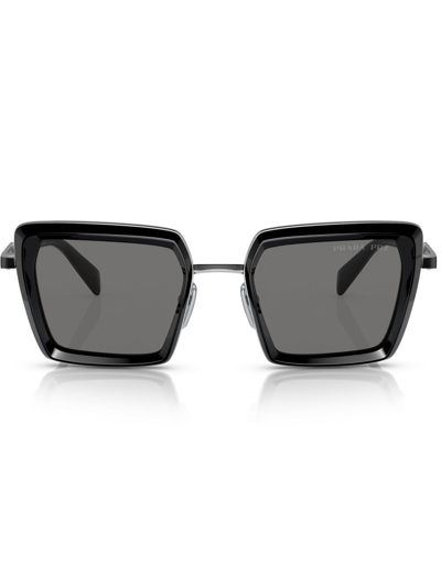 Prada Oversized-frame Logo Sunglasses In Black