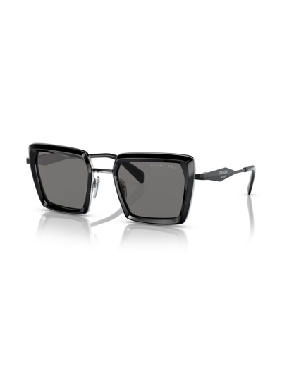 Prada Oversized-frame Logo Sunglasses In Black