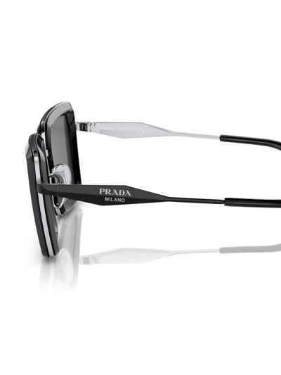 Prada Oversized-frame Logo Sunglasses In Black
