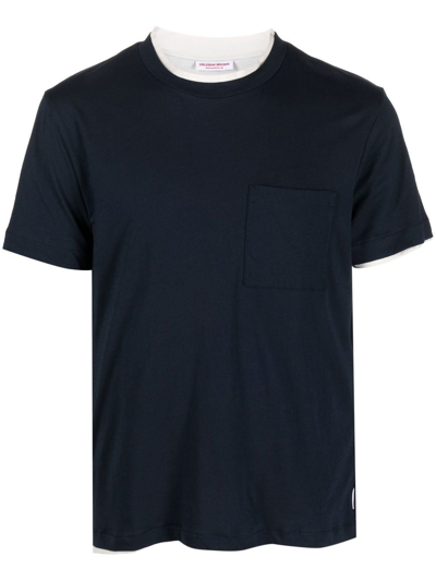 Shop Orlebar Brown Layered Short-sleeved T-shirt In Blue