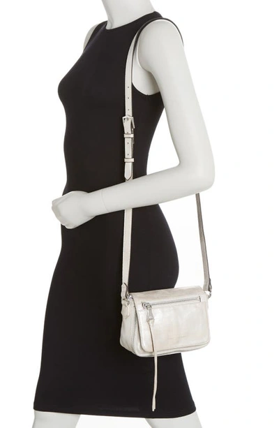 Shop Aimee Kestenberg Sorrento Leather Crossbody Bag In Stone Silver