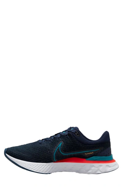 Shop Nike React Infinity Run Flyknit 3 Running Shoe In Obsidian/ Bright Spruce/ White