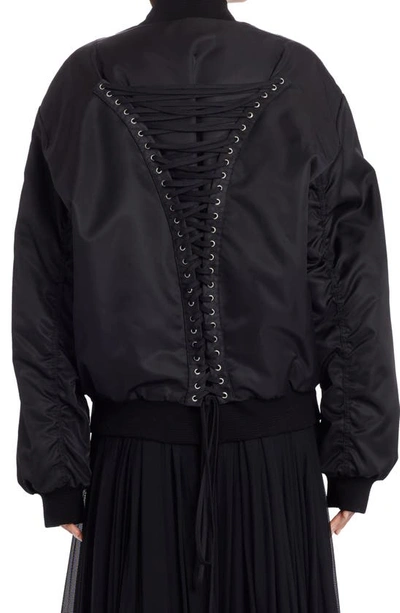 Shop Dolce & Gabbana Lace-up Detail Jacket In Nero