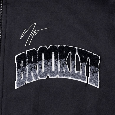 Shop Pro Standard Black Brooklyn Nets Hometown Mock Neck Full-zip Track Jacket