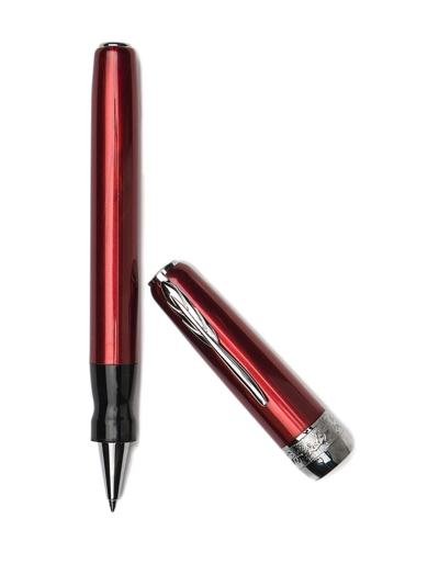 Shop Pineider Full Metal Jacket Roller Pen In Red