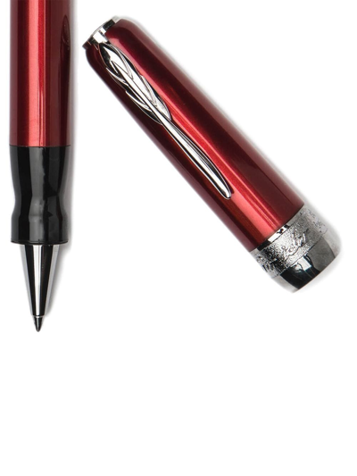Shop Pineider Full Metal Jacket Roller Pen In Red