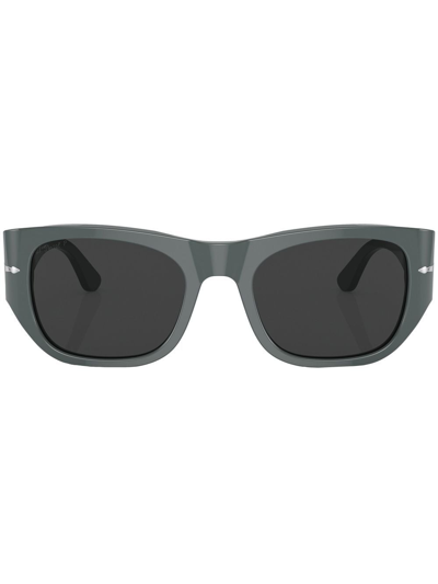 Shop Persol Square Frame Sunglasses In Grey