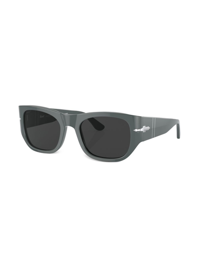 Shop Persol Square Frame Sunglasses In Grey