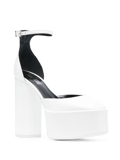 Paris Texas Jane 130mm Platform Pumps In Weiss