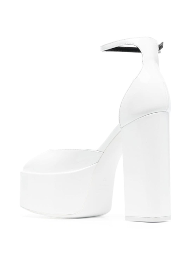 Paris Texas Jane 130mm Platform Pumps In Weiss