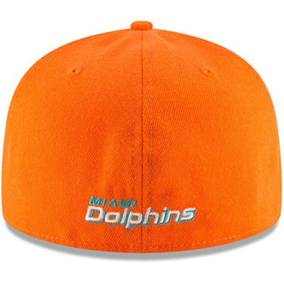 Shop New Era Orange Miami Dolphins Omaha 59fifty Fitted Hat