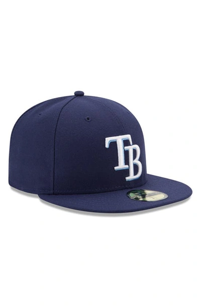 Shop New Era Navy Tampa Bay Rays Game Authentic Collection On-field 59fifty Fitted Hat