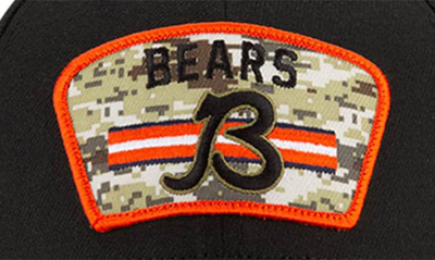 Shop New Era Black/camo Chicago Bears 2021 Salute To Service B 39thirty Flex Hat