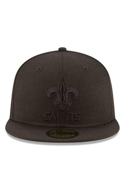 Shop New Era New Orleans Saints Black On Black 59fifty Fitted Hat