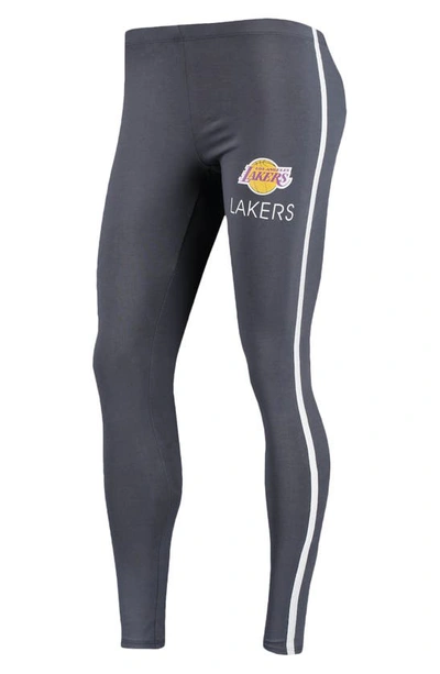 Shop Concepts Sport White/charcoal Los Angeles Lakers Sonata T-shirt & Leggings Set