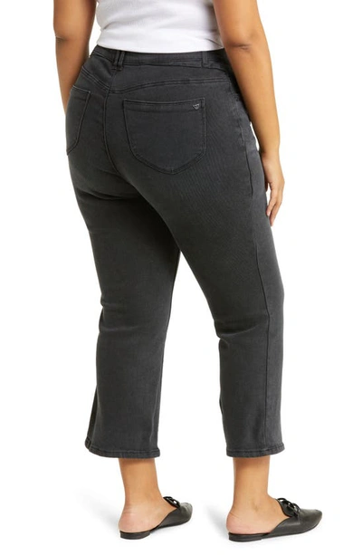 Shop Wit & Wisdom 'ab'solution High Waist Crop Jeans In Washed Black