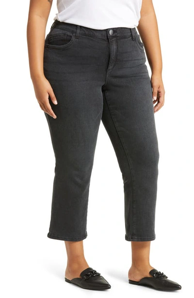 Shop Wit & Wisdom 'ab'solution High Waist Crop Jeans In Washed Black