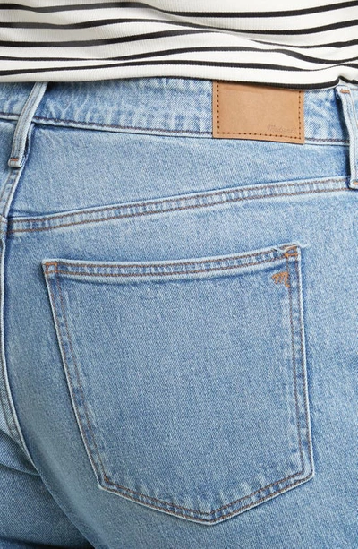 Shop Madewell Curvy The Perfect Ripped Straight Leg Jeans In Kingsbury Wash