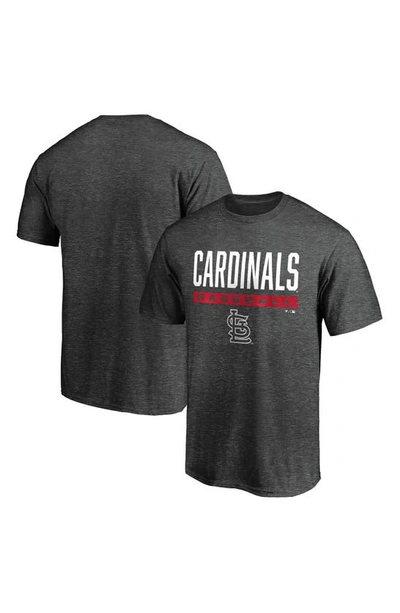 Shop Fanatics Branded Charcoal St. Louis Cardinals Win Stripe T-shirt