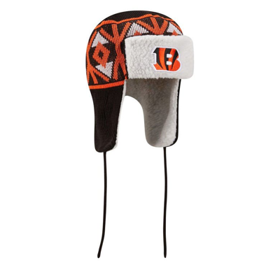 Men's New Era Black Cincinnati Bengals Trapper Knit Hat